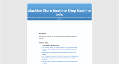 Desktop Screenshot of machinestore.biz
