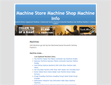 Tablet Screenshot of machinestore.biz